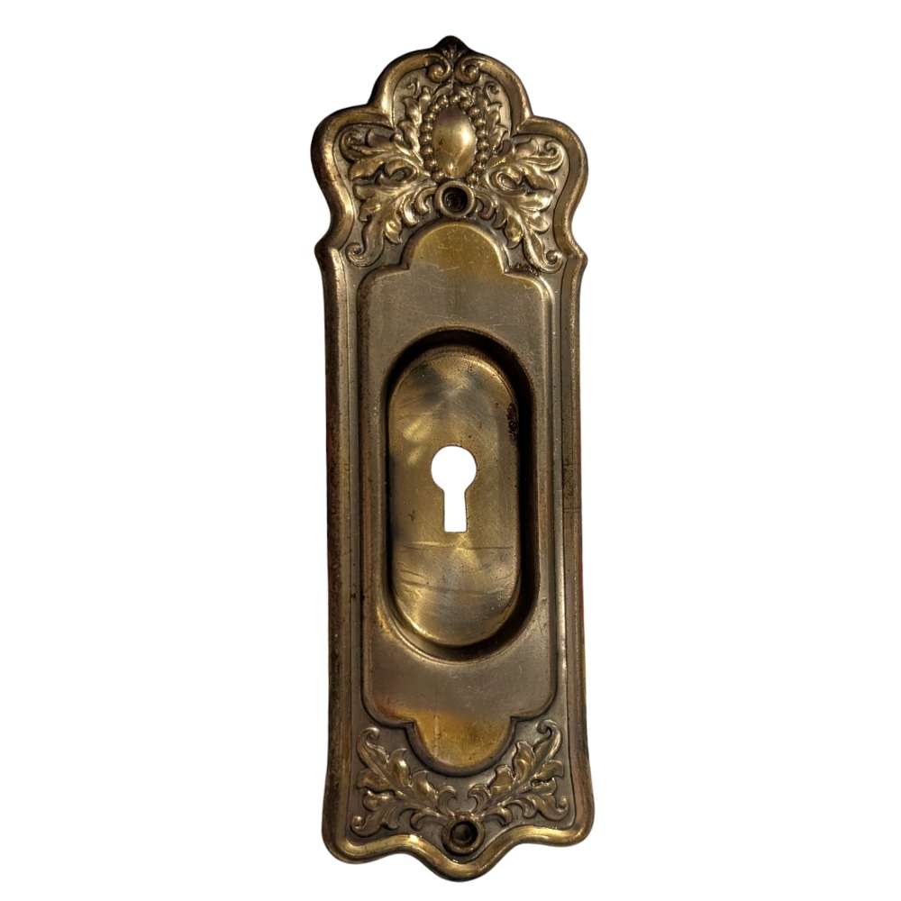 Antique Vintage Metal Victorian Style Door Knob‎ Back Plate